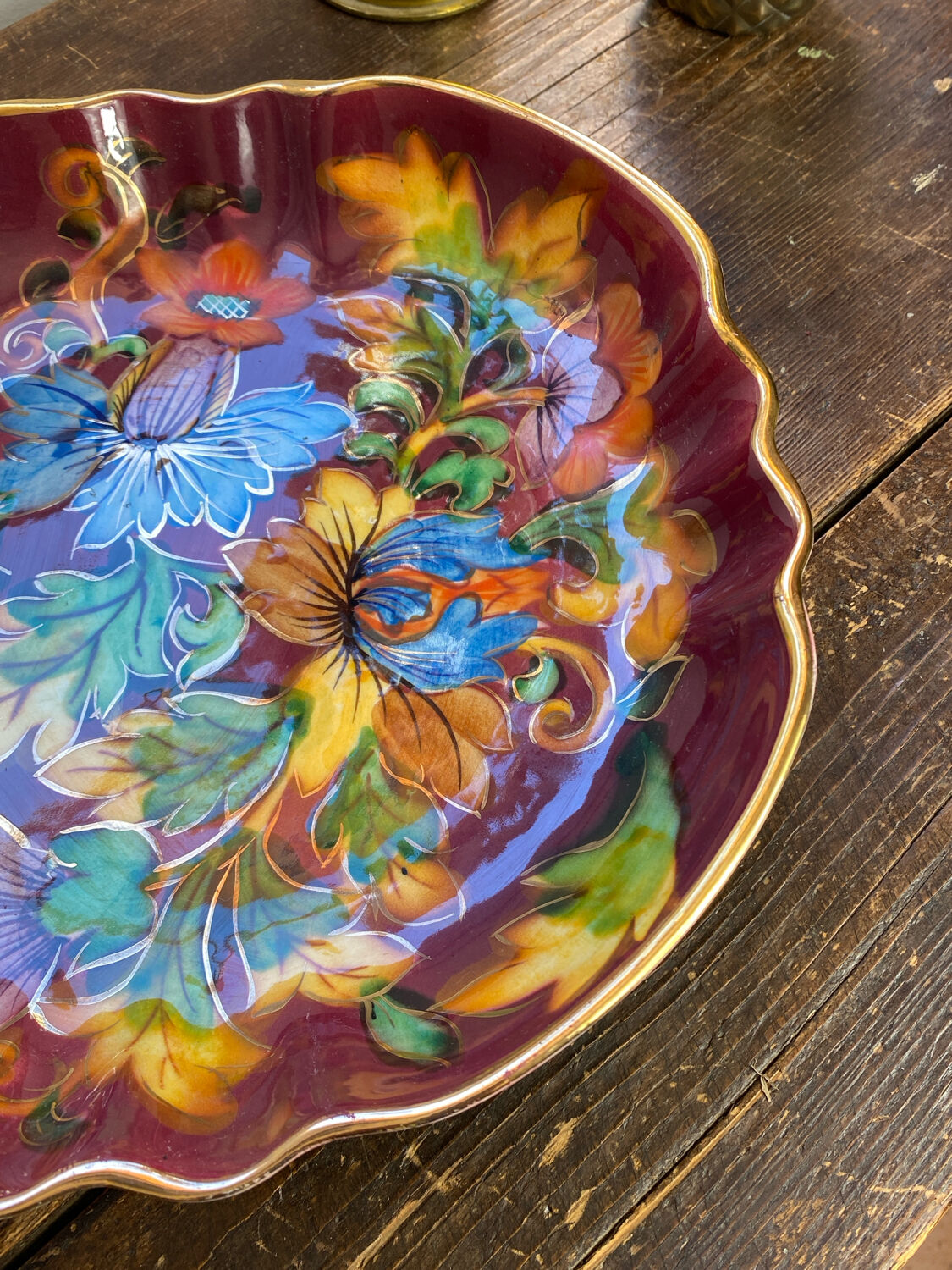 Ceramic plate, H. Bequet Quaregnon, 1950s