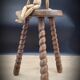 Tripod stool with turned feet