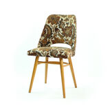 Vintage dining chair in bold flower pattern, 1960s