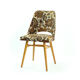 Vintage dining chair in bold flower pattern, 1960s