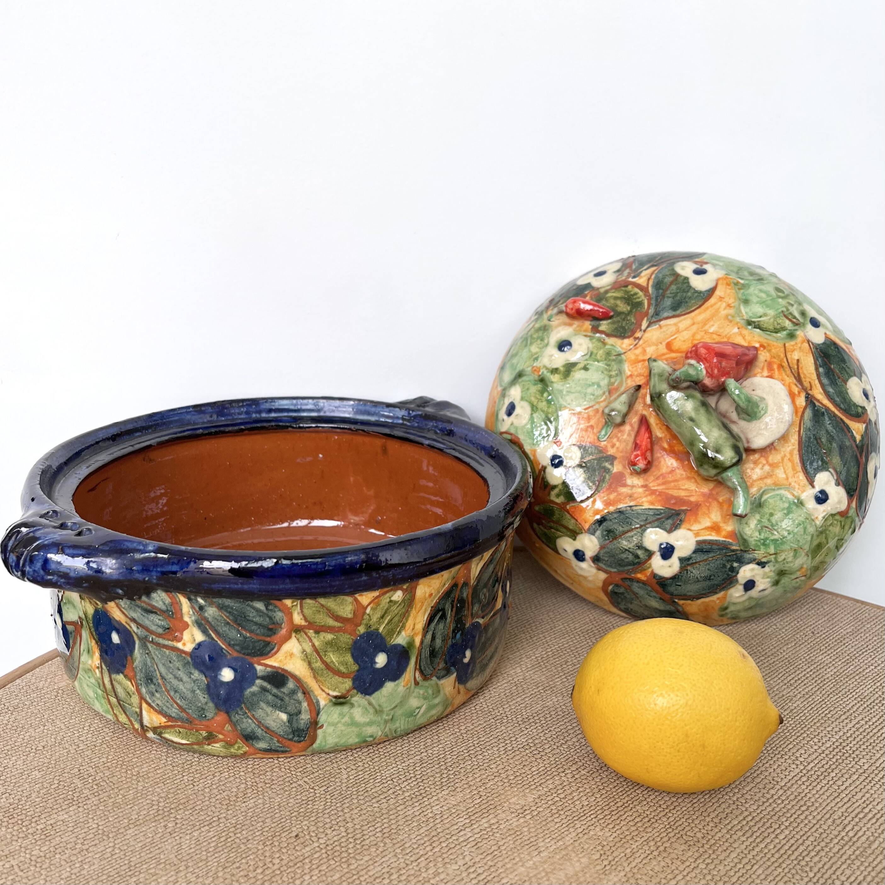 Old artisanal vegetable tureen