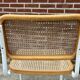 Chaise Cesca modèle b32 en blanc et bois par Marcel Breuer