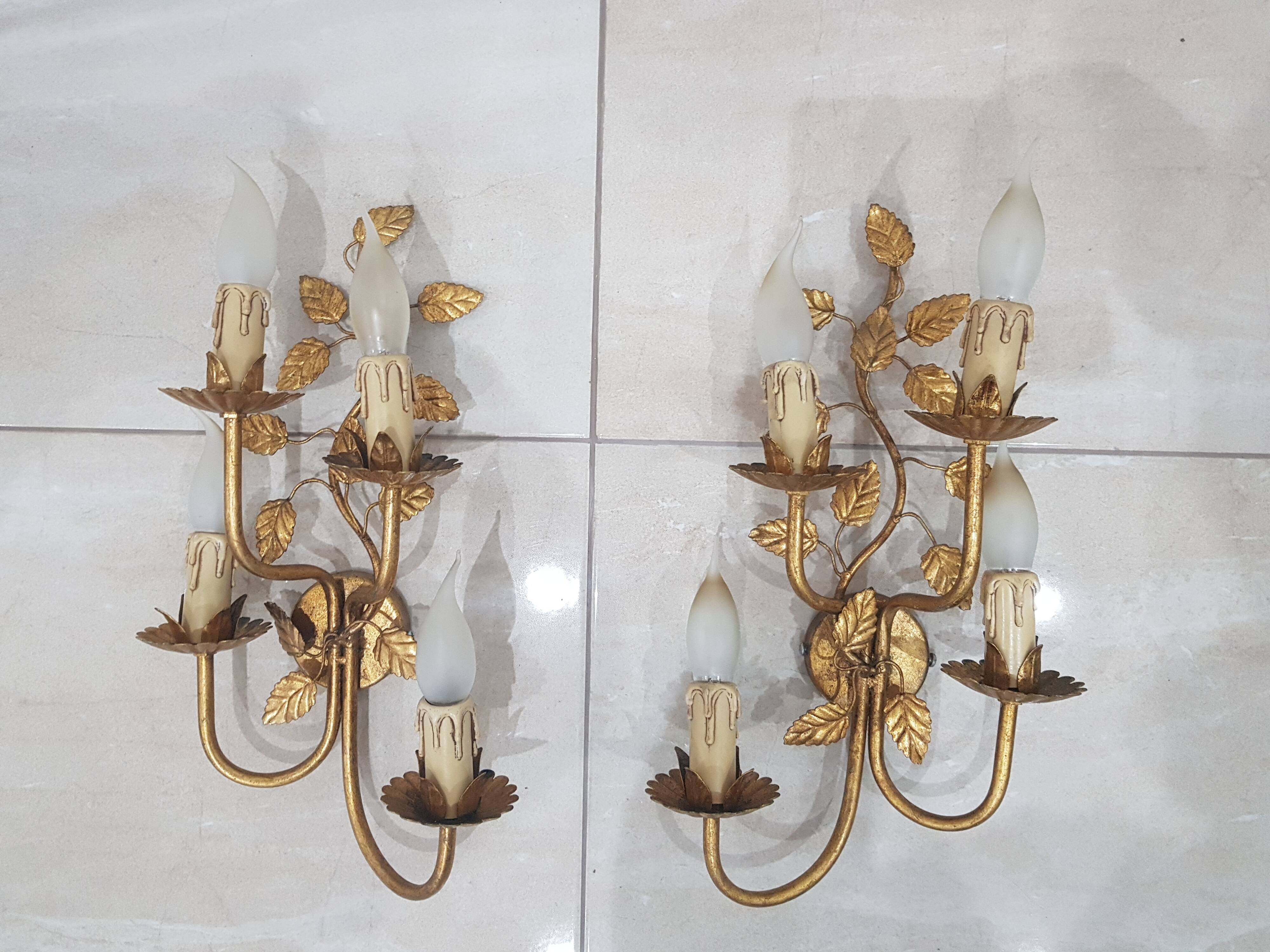 A pair of wall lamps / Coco Chanel / Hollywood Regency / France, 1960s