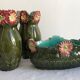 Paire de vases barbotine 1900