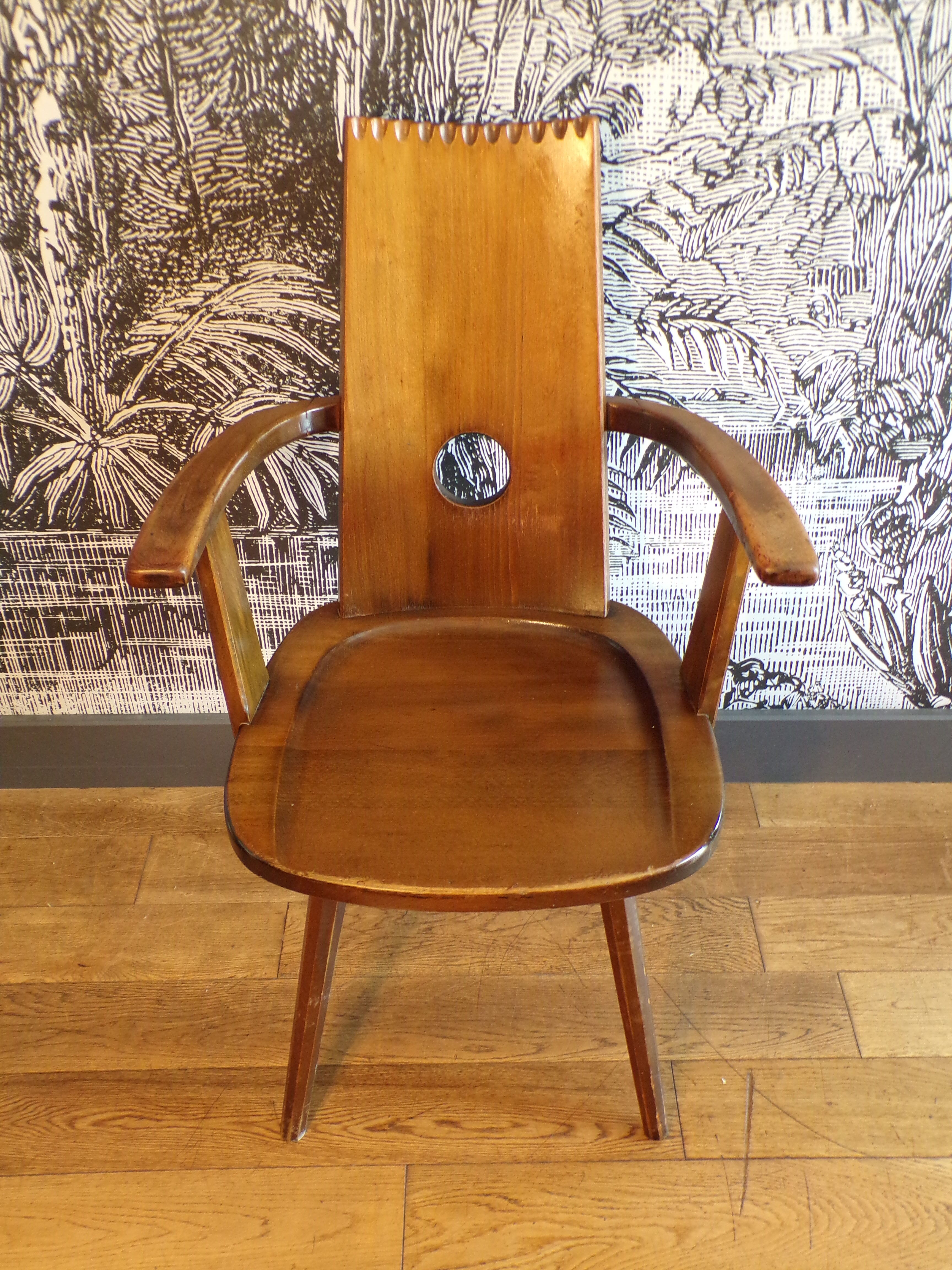 Brutalist armchair French work 1960