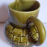 Bistro pitcher in vintage Sarreguemines earthenware