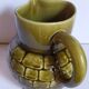 Bistro pitcher in vintage Sarreguemines earthenware