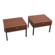 Modernist pair of bedside tables with drawers, 1960s