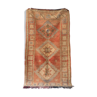 Tapis Marocain Zemmour vintage. Fait main, pure laine. 180x105cm