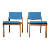 Paire de chaises fauteuils scandinave vintage 1970