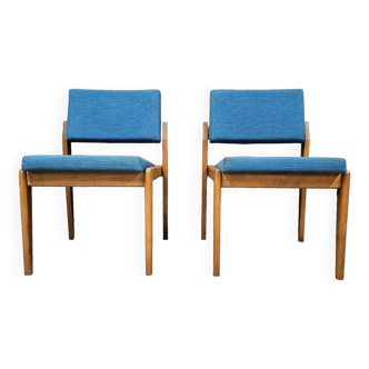 Pair of vintage Scandinavian armchair chairs 1970