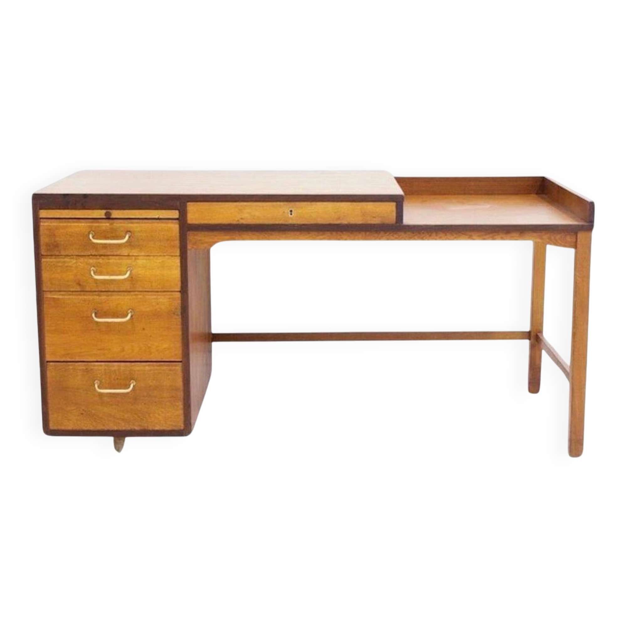 Bureau danois en bois de teck et de chêne