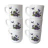 Tasses à café fleuries Arcopal