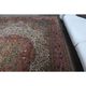 1960s Vintage Persian Handmade Wool Cotton Light Red Area Rug 253x340