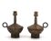 Pair of metal lamps by Max Bré, 1950s