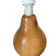 vintage wooden lamp small model with fabric shade 80's design