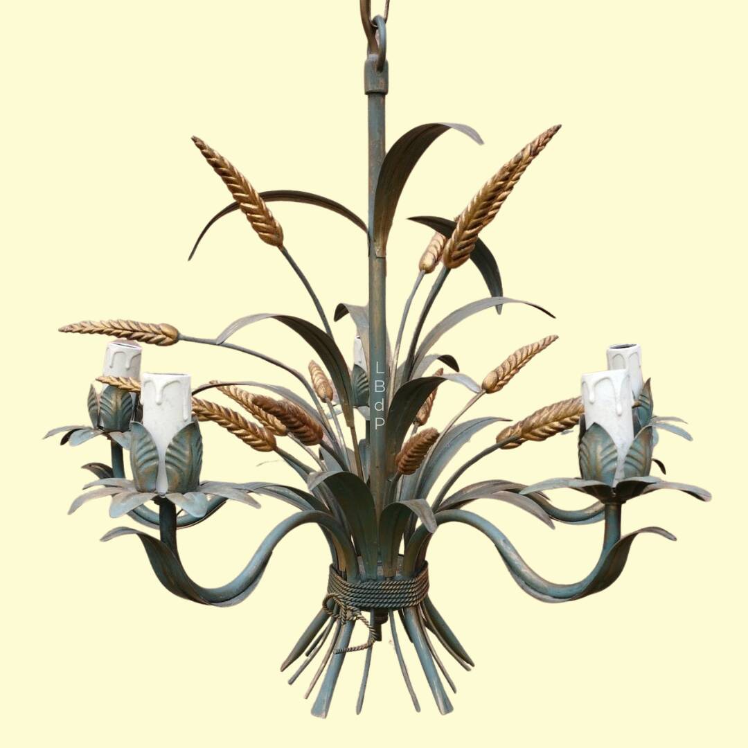 Chandelier, "Wheat Ears" suspension by Masca - circa 1970