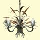 Chandelier, "Wheat Ears" suspension by Masca - circa 1970