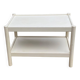 Vintage white wooden double top coffee table