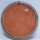 Vintage signed enamelled terracotta flat plate