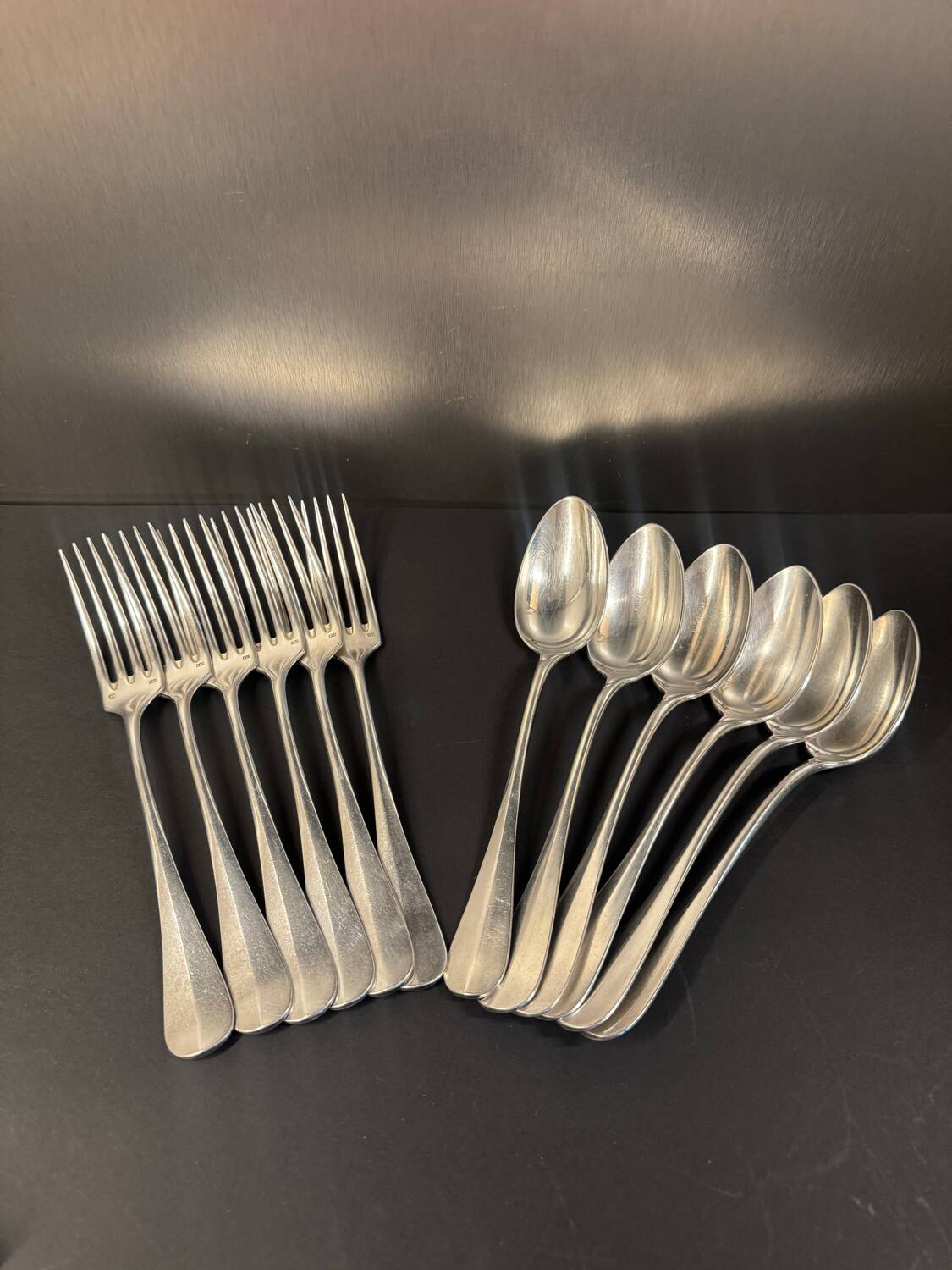 Set of 12 silver-plated cutlery sets, circa 1888