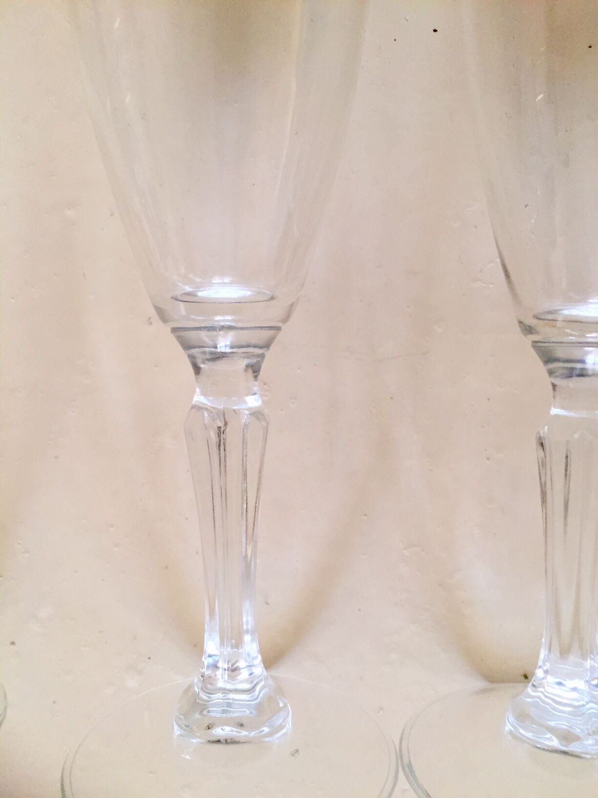 4 flutes Crystal champagne