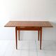 1960s Vintage Scandinavian Square Teak Dining Table