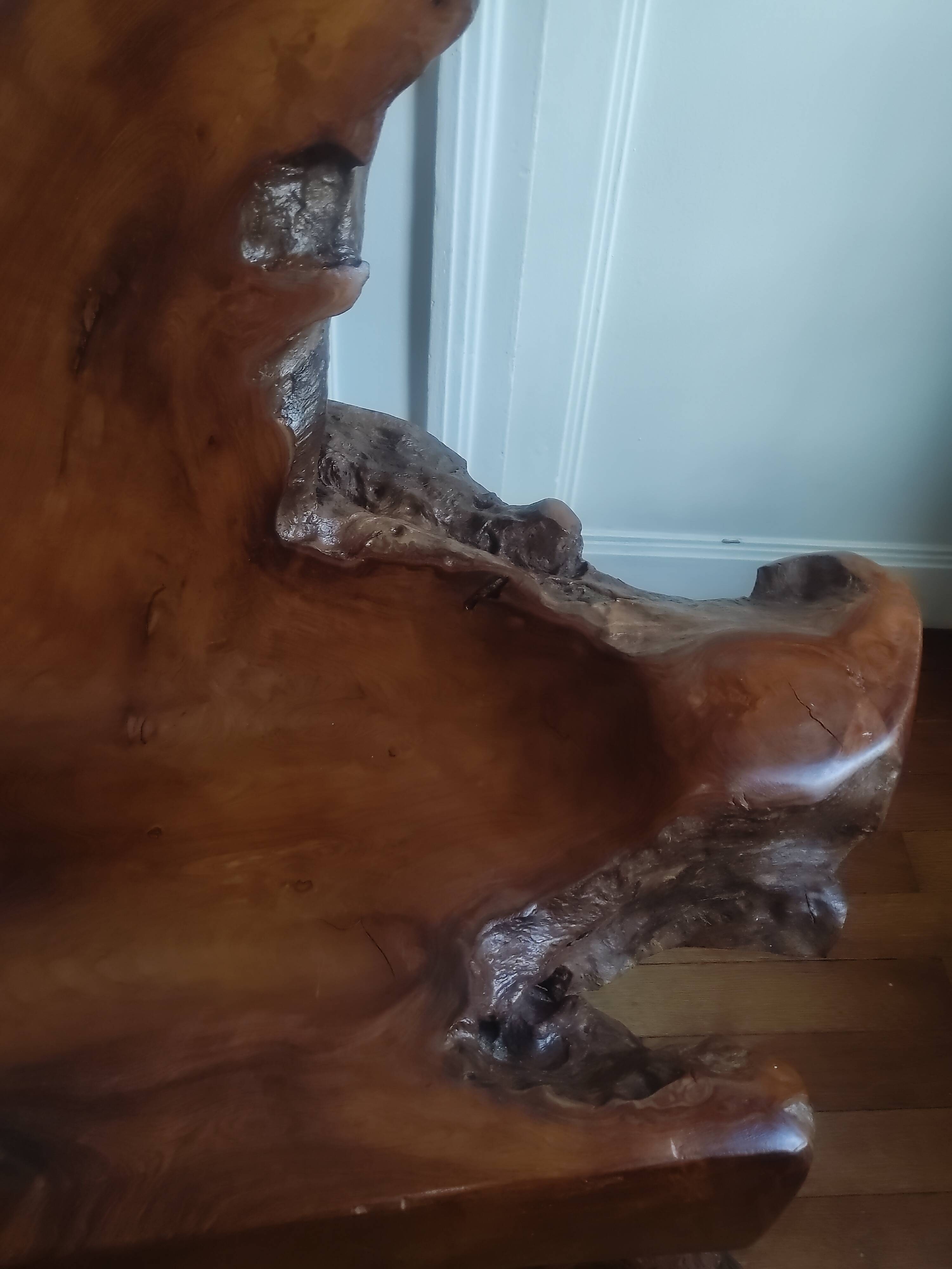 Exotic wood armchair