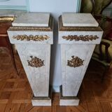 Pair of Louis XIV style marble sheaths,
