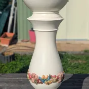 Grande colonne porte-vase avec cache pot céramique Belle époque