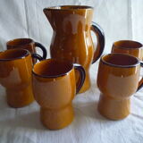 Service to orangeade in glazed earth, 1970s