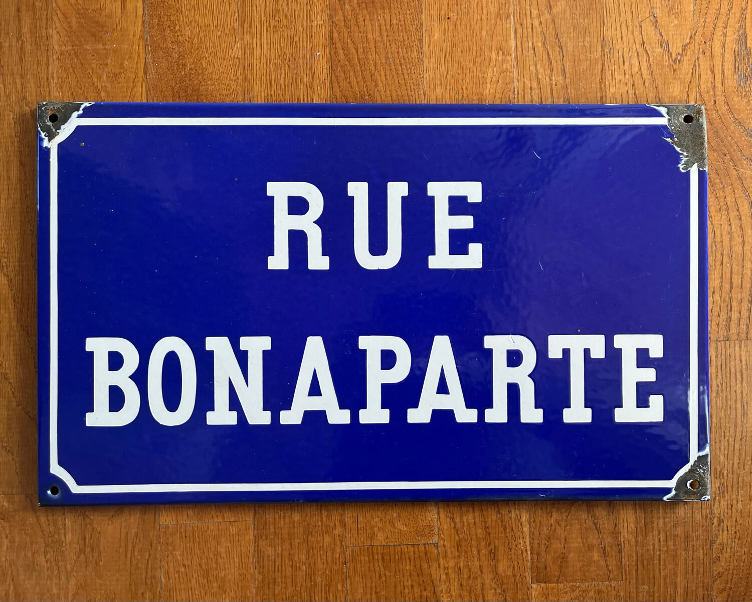 Old enamelled street sign