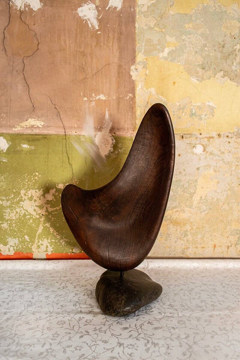 Cristiano Nicoletta, abstract sculpture, 1960s, wood