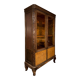 Art Deco display cabinet in oak with amber glass panels – 1930s