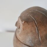 Ceramic owl sculpture - signed Agnès Escala - France, 1960s