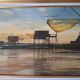 Oil on canvas Roland Rochefort signed framed Carrelets Meschers / Gironde