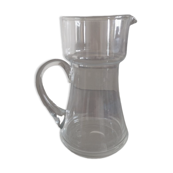 Pichet broc en verre milieu 20ème