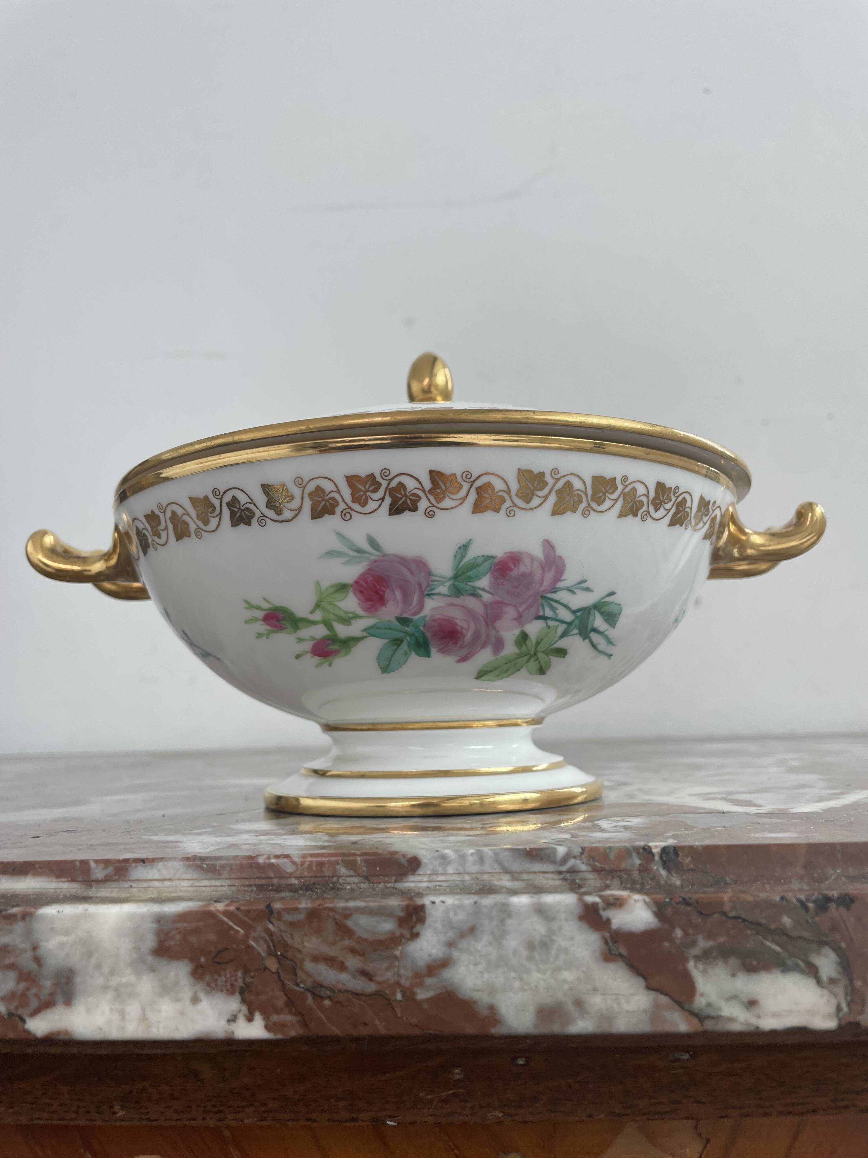 Antique, bezel, Sèvres porcelain, Royal Manufacture, 19th century, Louis-Philippe period