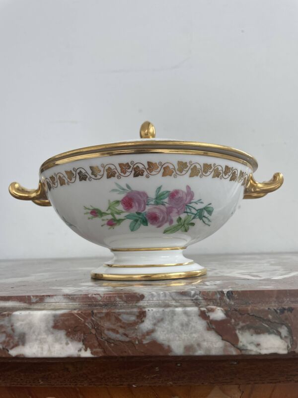 Antique, drageoir, porcelaine de Sèvres, Manufacture Royale, XIXème, époque Louis-Philippe
