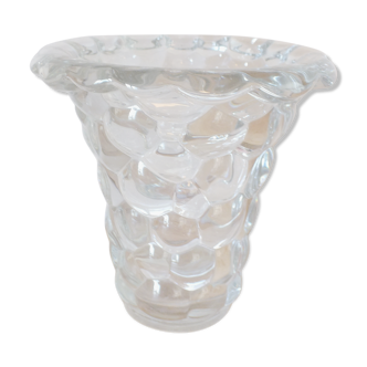 Vintage crystal bee nest vase