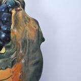 Danish Hand-crafted Art Nouveau Grape Decorated Platter by P. Ipsens Enke
