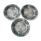 3 plates saline iron earth faience