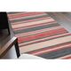 Tapis couloir turc Oushak fait main en laine et coton rouge des années 1970, 90x403.
