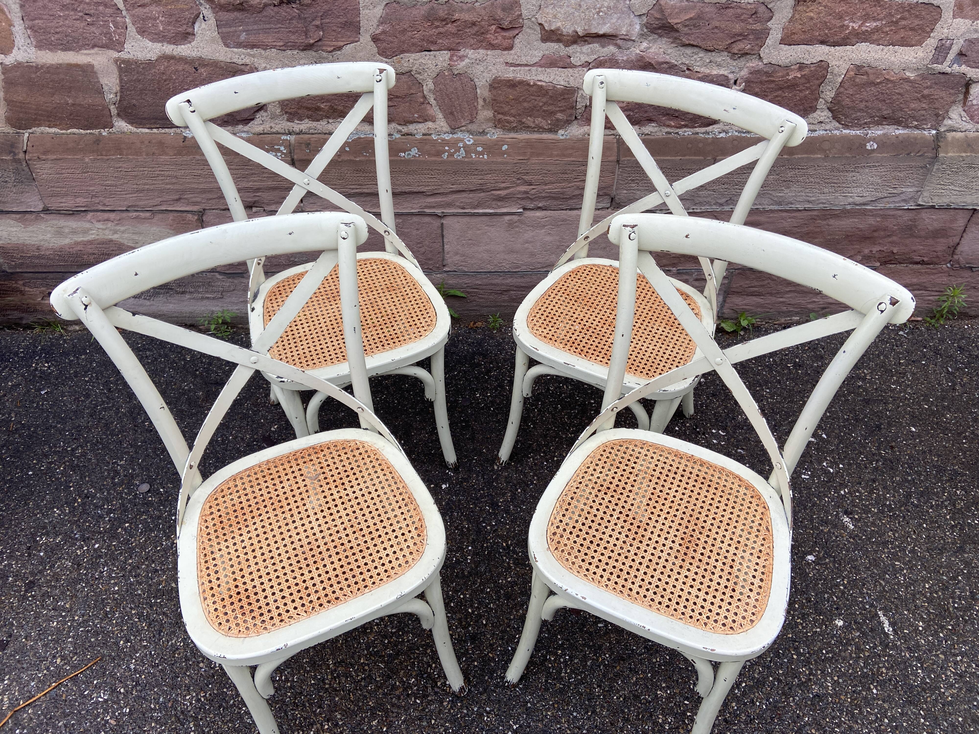 4 french chairs saint rémy restaurant bistro wood curved