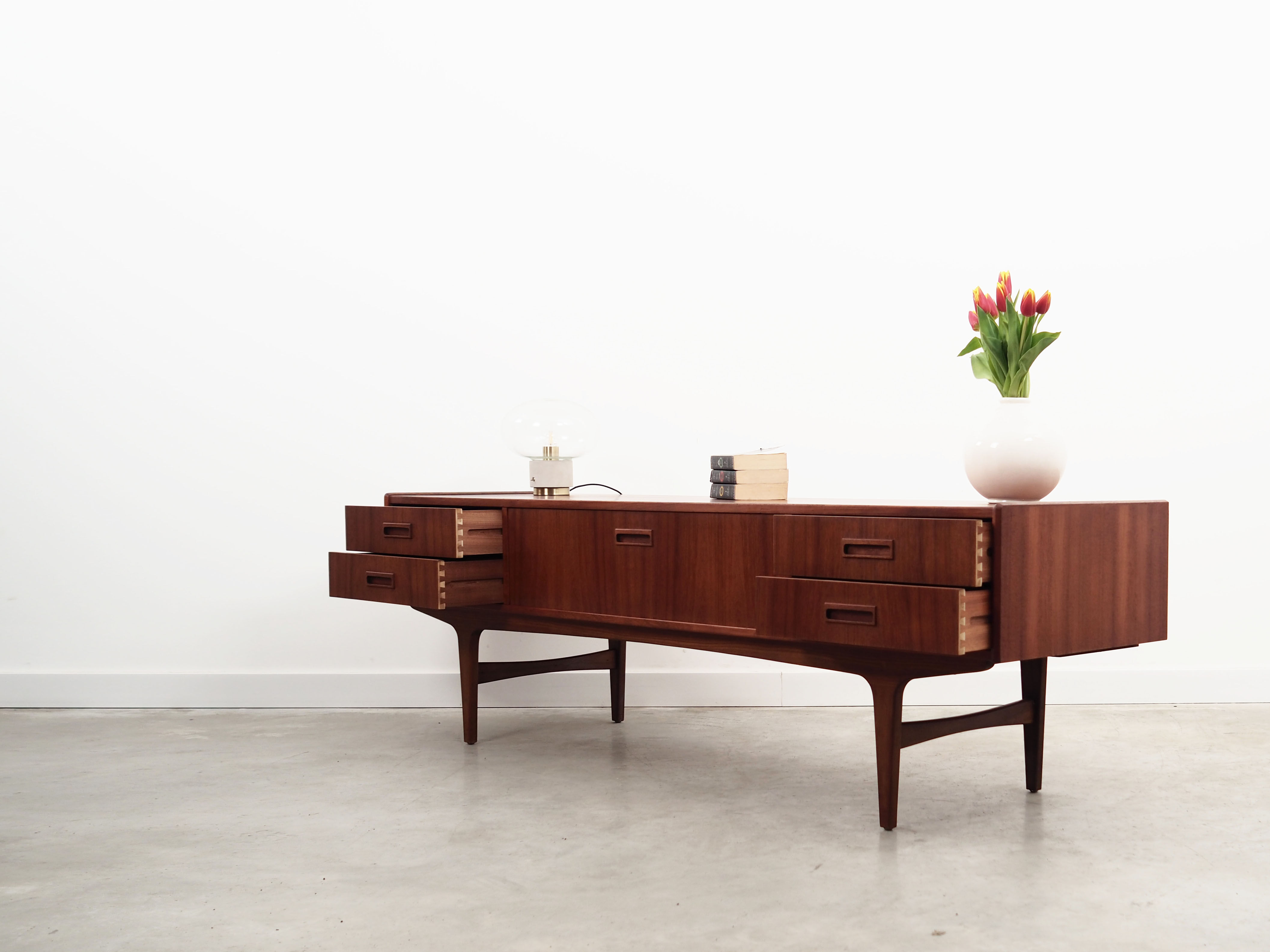 Teak lowboard, Danish design, 1960s, manufactured by Westergaards