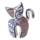 Cubist ceramic cat figurine in Spanish Picasso style by Otero Regal.