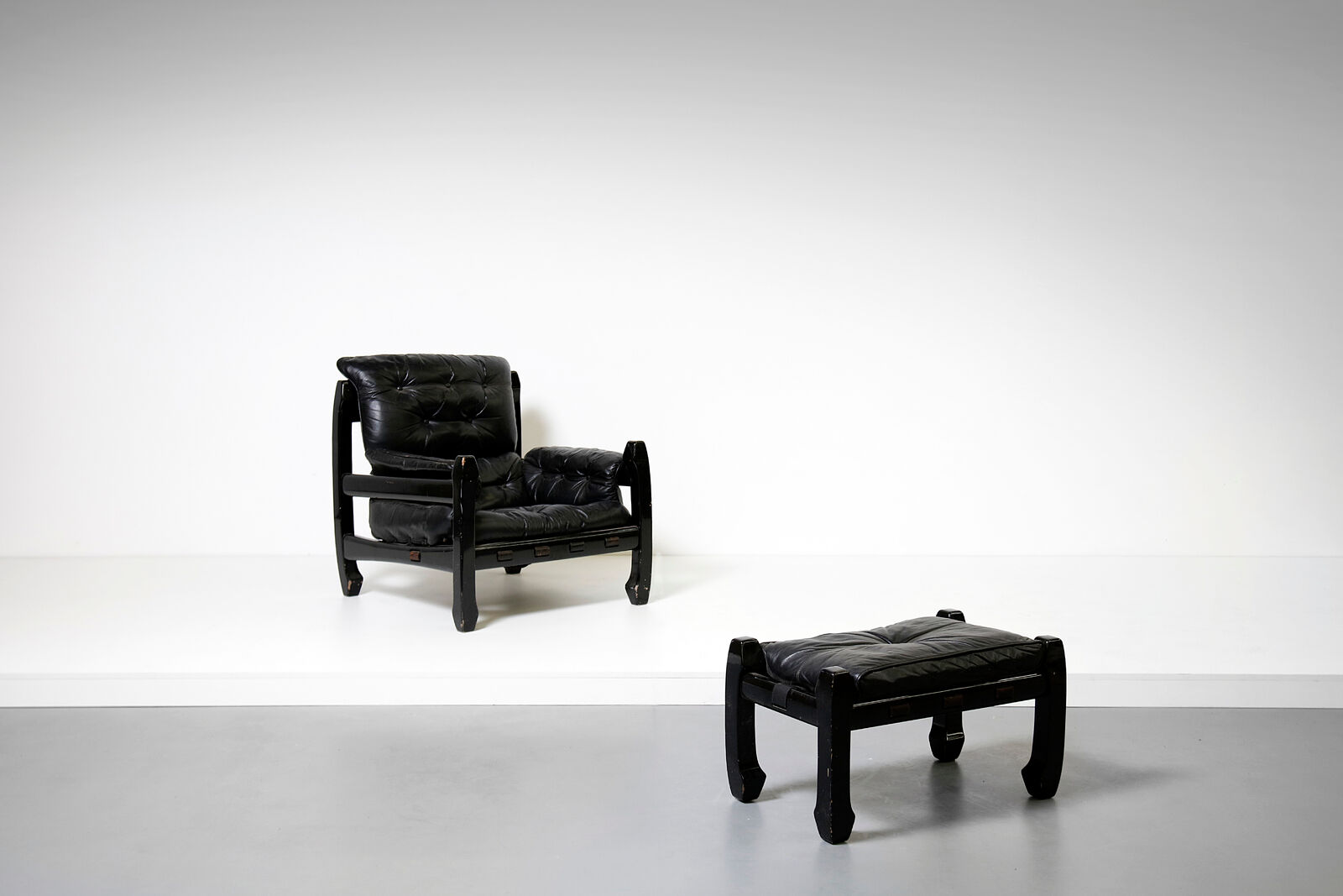 Armchair and footrest by Luciano Frigerio 1960