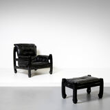 Armchair and footrest by Luciano Frigerio 1960