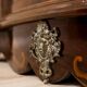 French Louis XV Style Walnut Marquetry Commode, 1950s