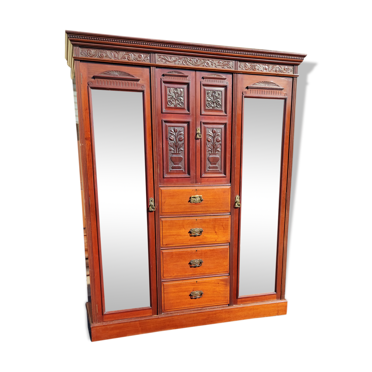English mahogany wardrobe circa 1920